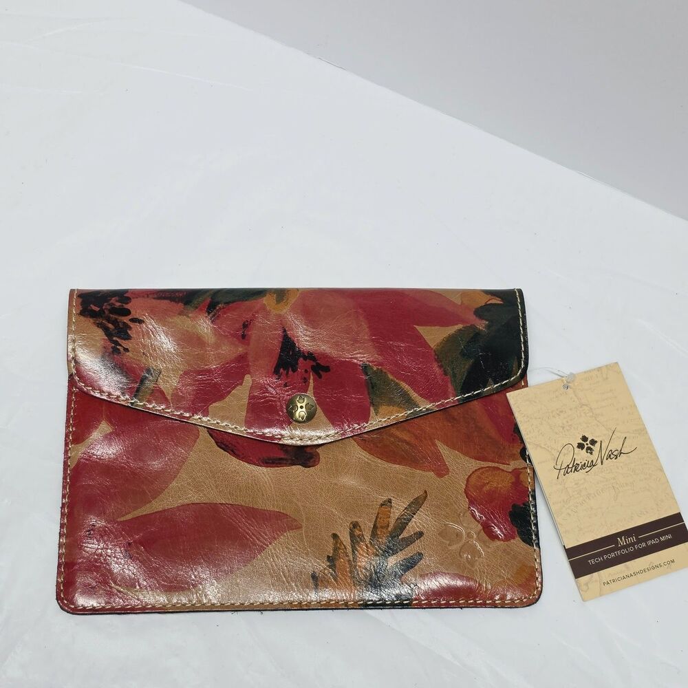 PATRICIA NASH Tech Portfolio For IPad Mini Envelope Tablet Case Spring Multi NWT